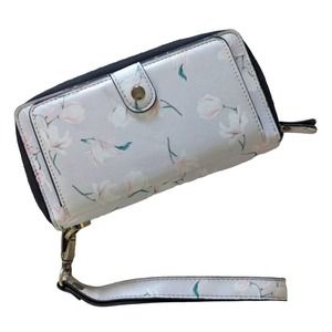 Mahalo Baby Magnolia Floral Wallet Wristlet - Like New